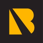 Yellow and black modern abstract Bragg logo.